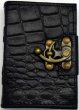 Black Python leather w/ latch