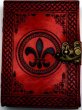 Fluer De Lis leather w/ latch