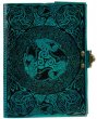 Blue Celtic leather blank book w/ latch
