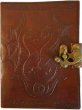 Double Dragon leather blank book w/ latch