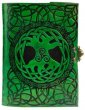 Green Tree of Life leather blank book w/ latch