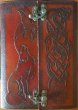 7" x 10" Wolf leather blank book w/ latch