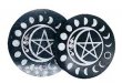 Black Tourmaline Pentagram/ Moon coaster