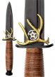 Deer Pentagram  Antler athame 9 1/2"