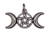 Triple Moon Pentagram amulet