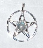 11/16" Pentagram Moonstone sterling
