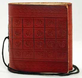 Pocket leather blank book w/ cord