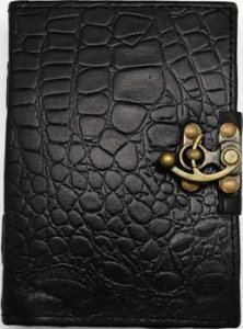 Black Python leather w/ latch