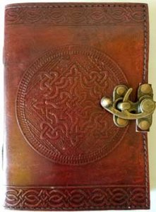 Celtic Knot leather blank book w/ latch