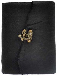 Black Buffalo Hunter leather blank book w/ latch