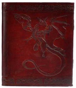 Dragon leather w/ latch 4 1/2" x 5"