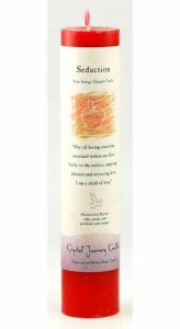 Seduction reiki charged pillar candle