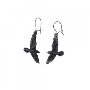 Black Raven Earrings