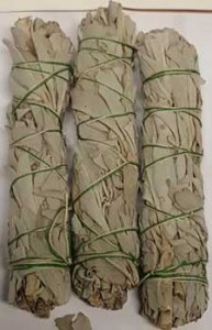 White Sage smudge stick 3pk 3"