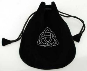 Triquetra Velveteen Drawstring Bag
