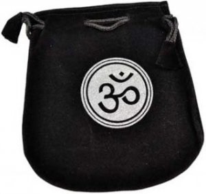 Om Velveteen Black Bag  5"