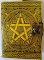 black/ yellow Pentagram leather blank book w/ latch
