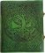 Tree of Life green leather blank book w/ latch