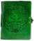 Green Tree of Life. river of Knowledge leather w/ latch 5" x 7"