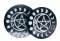 Black Tourmaline Pentagram/ Moon coaster