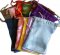 Mixed colors Satin Drawstring pouches   12 pk